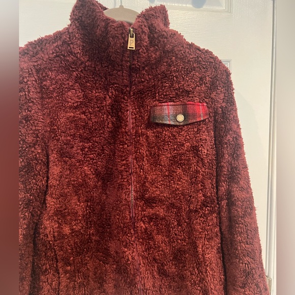 Pendleton Burgundy Teddy Sherpa Jacket Sz M - Picture 4 of 6